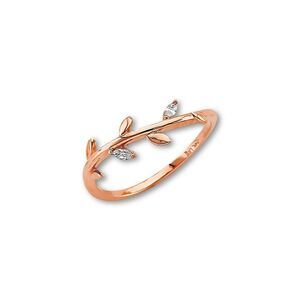 14K Rose Gold Leaf CZ Ring | Nature-Inspired Ring By Tehrani Jewelry